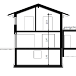 Animierter Gebäudeschnitt von einem EFH