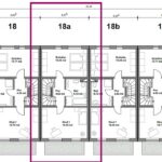 Der Grundriss vom Obergeschoss eines Neubau- Reihenmittelhauses in Großkarolinenfeld