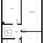 Grundriss Dachgeschoss des Reihenmittelhauses