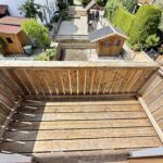 Der Balkon des Reihenmittelhauses